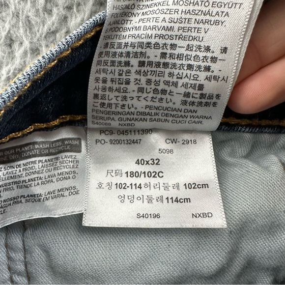 Levi's 511 Stretch Slim Fit Jeans Dark Wash Men's 40 x 32 - Picture 8 of 10